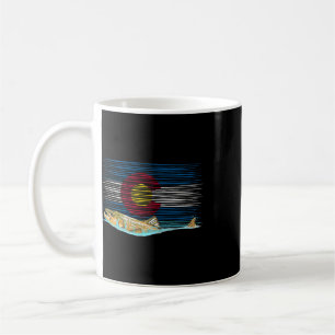 Colorado Flag Brown Trout Fly Fishing Fisherman Vi Coffee Mug