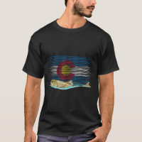 Colorado Flag Brown Trout Fly Fishing Fisherman Vi