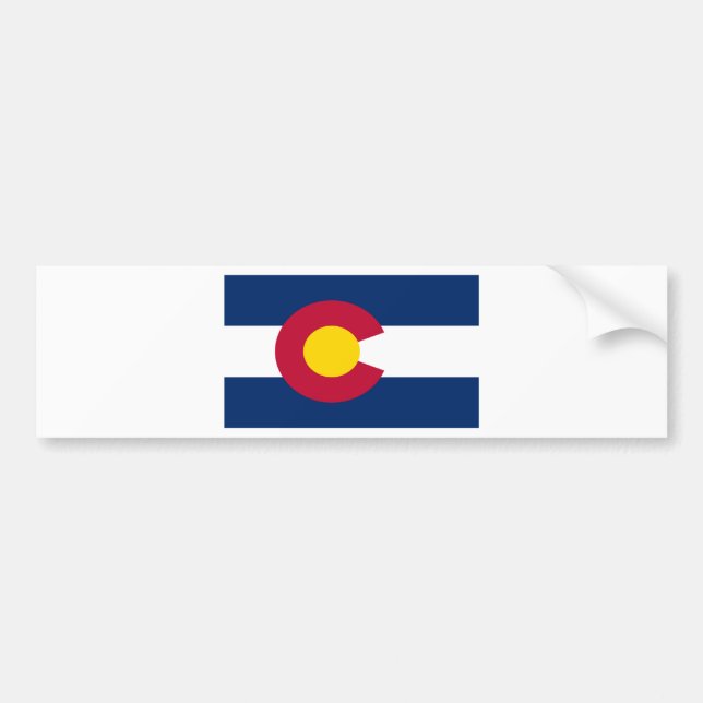 Colorado Flag Bumper Sticker (Front)