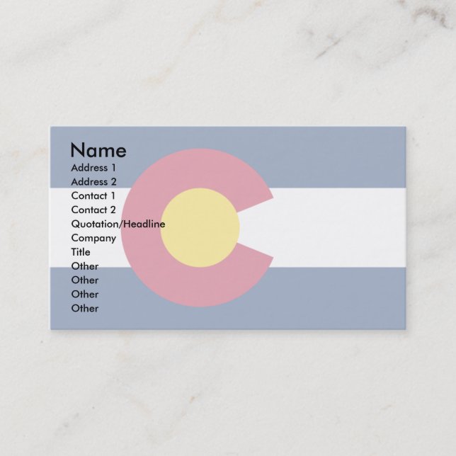 Colorado Flag Business Card (Front)