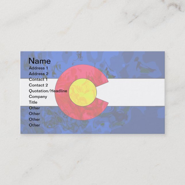 COLORADO FLAG Business Cards (Front)