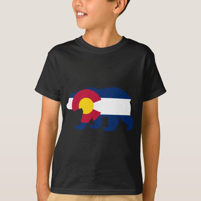 Colorado Flag California Bear T-Shirt (Front)