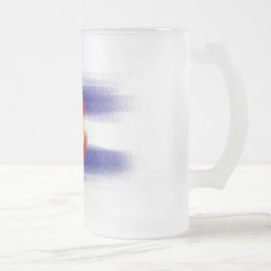 Colorado flag chalk beer mug