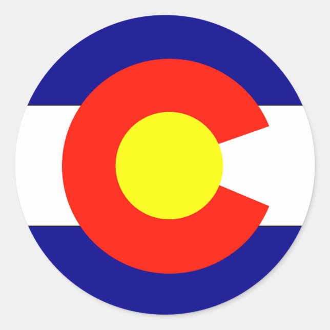 Colorado Flag Classic Round Sticker (Front)