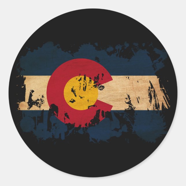 Colorado Flag Classic Round Sticker (Front)