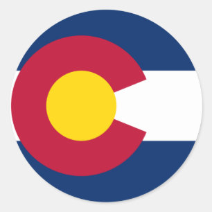 Colorado Flag Classic Round Sticker