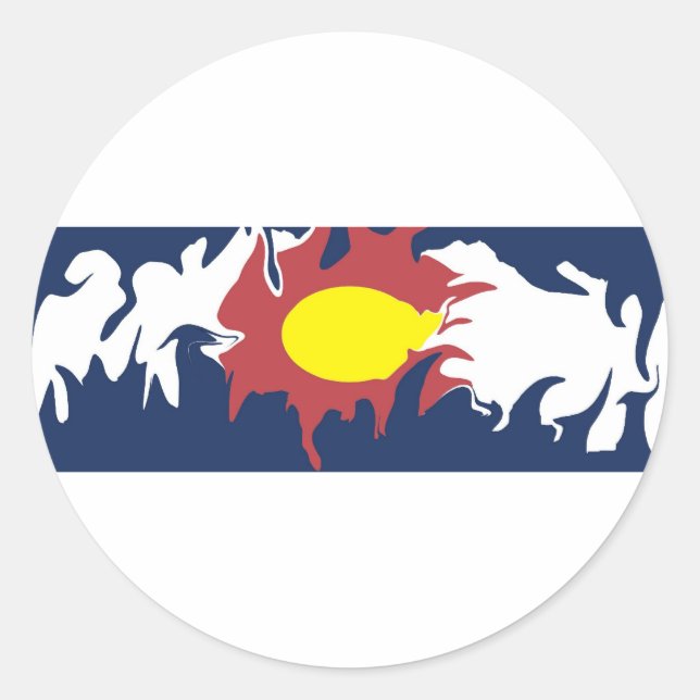 Colorado Flag Classic Round Sticker (Front)