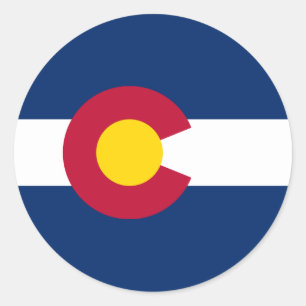 Colorado Flag Classic Round Sticker
