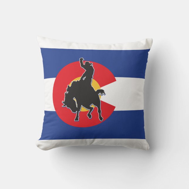 Colorado Flag Cowboy Cushion (Front)