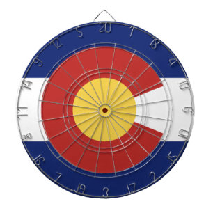 Colorado flag custom dartboard