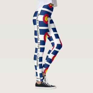 Colorado Flag Customise Leggings Running Pants