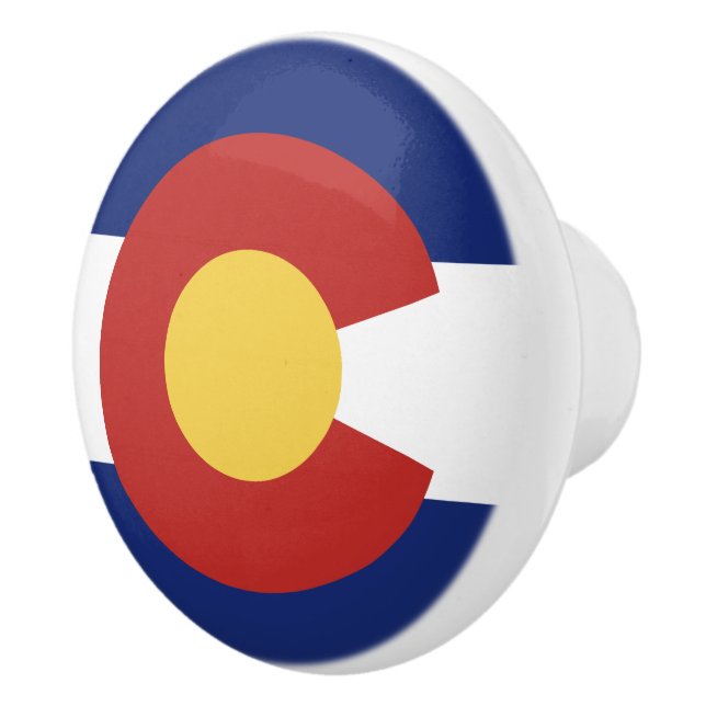 Colorado flag door and drawer pull knobs (Right)