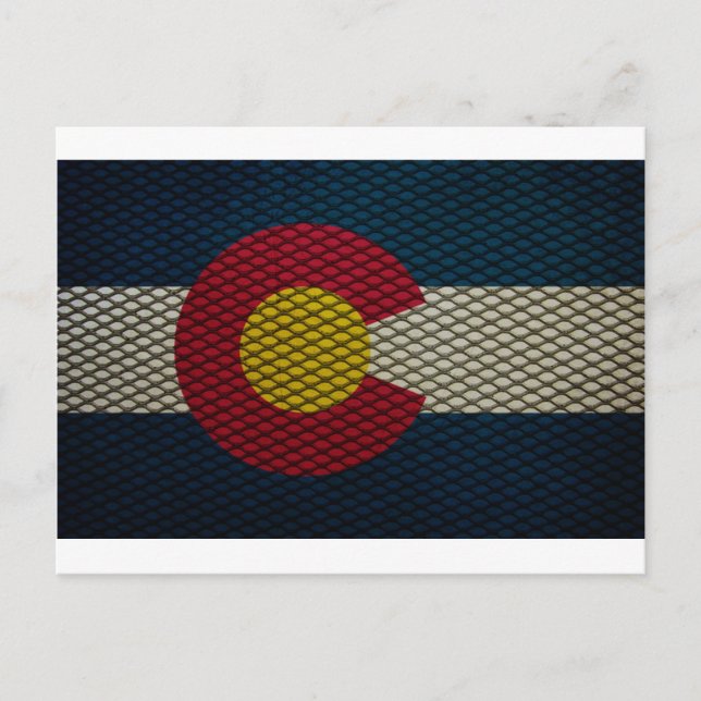 Colorado Flag Expanded Metal Awesome Postcard (Front)