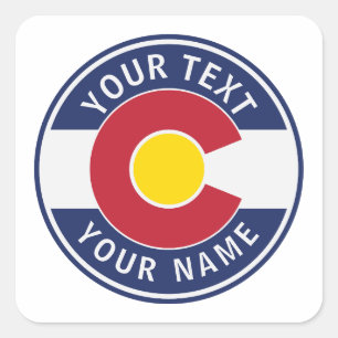 Colorado Flag icon II Square Sticker