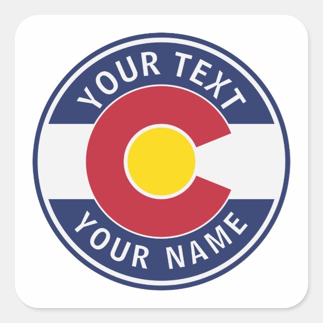 Colorado Flag icon II Square Sticker (Front)