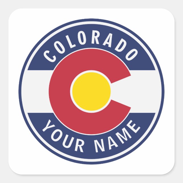 Colorado Flag icon Square Sticker (Front)