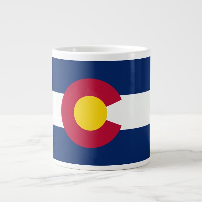 Colorado Flag Large Coffee Mug (Front)