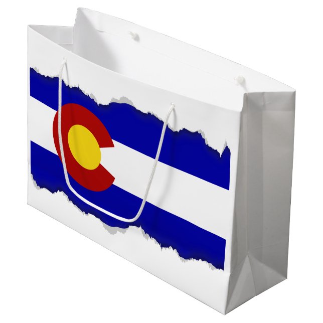 Colorado flag large gift bag (Front Angled)