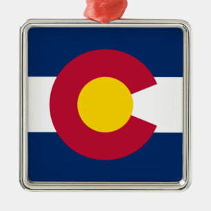 Colorado Flag Metal Ornament