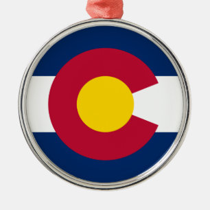 Colorado Flag Metal Ornament