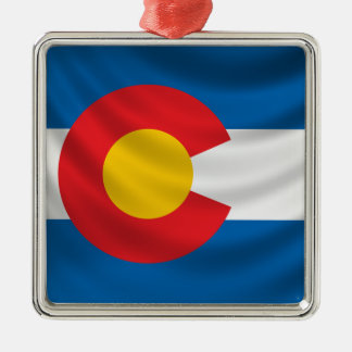 Colorado Flag Metal Tree Decoration