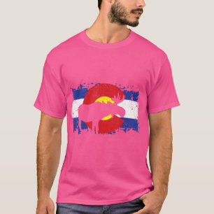 Colorado Flag Moose Hunter Cool Moose Hunting T-Shirt