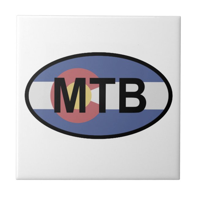 Colorado Flag Mountain Bike Tile (Front)