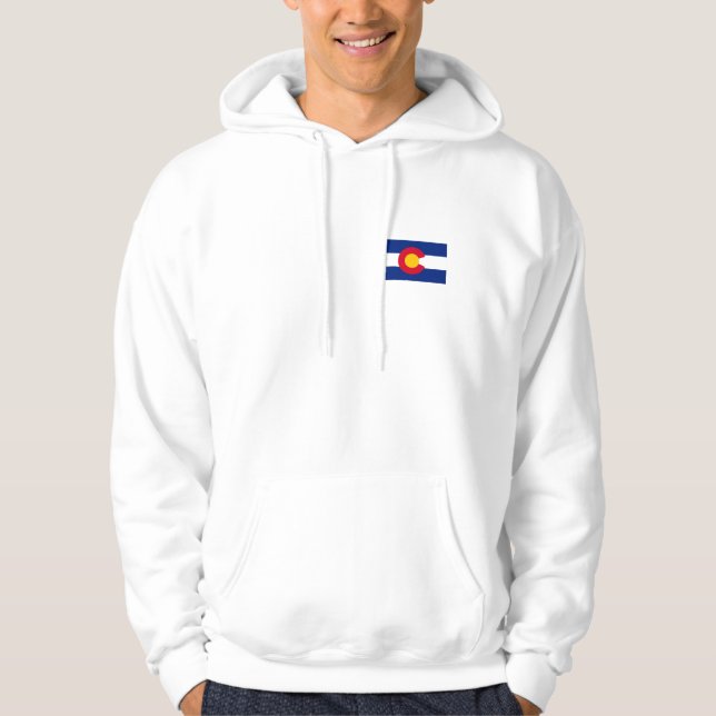 Colorado Flag Mountain Range Hoodie (Front)