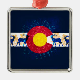 Colorado flag nature art scenery ornament