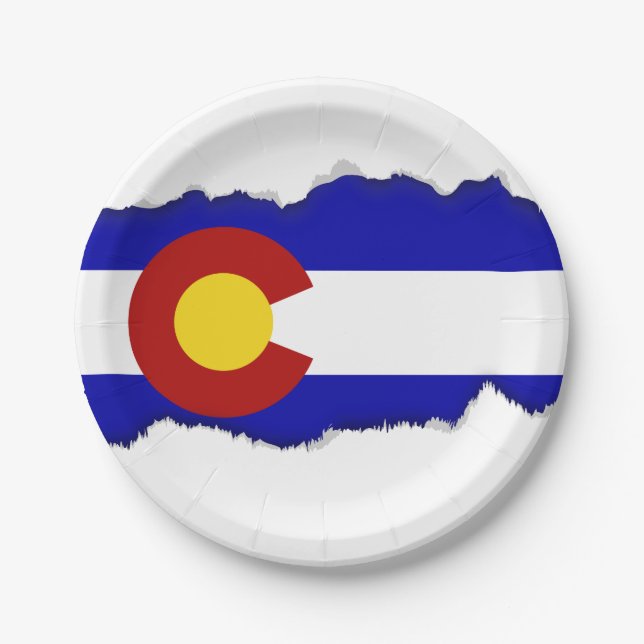 Colorado flag paper plate (Front)