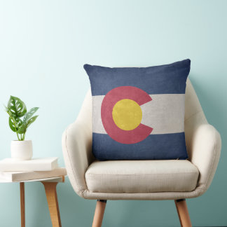 Colorado Flag Pillow in muted colours