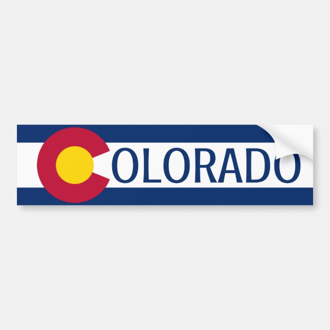 Colorado flag plain bumper sticker (Front)