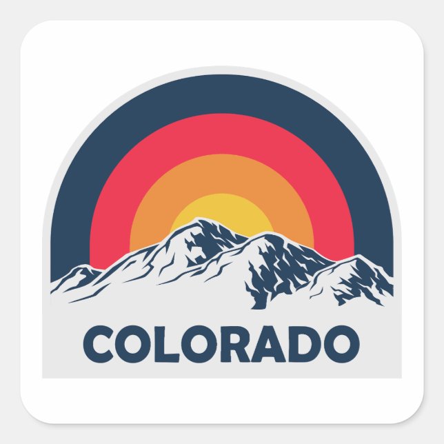 Colorado Flag Pride Square Sticker (Front)