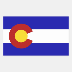 Colorado flag rectangular sticker