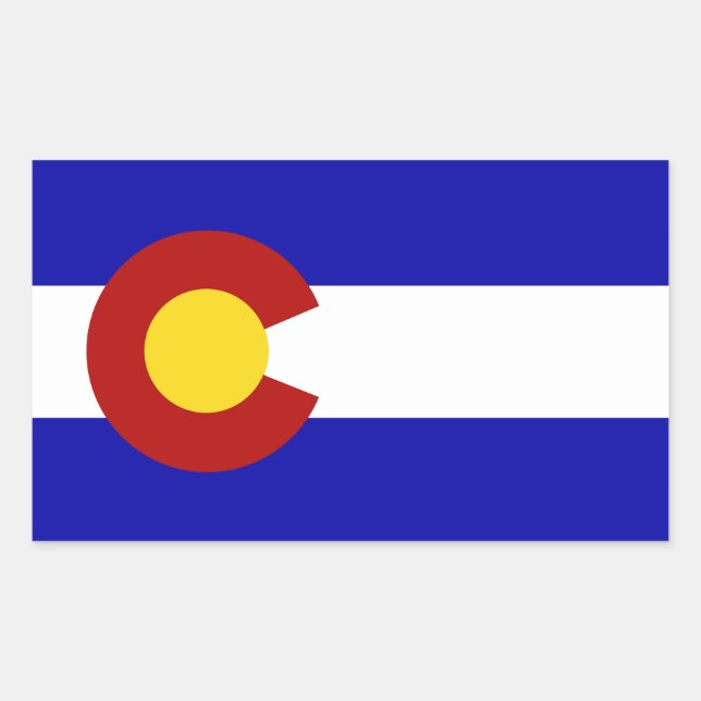 Colorado flag rectangular sticker (Front)