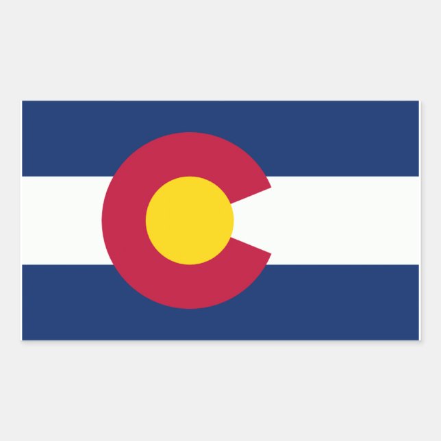 Colorado Flag Rectangular Sticker (Front)