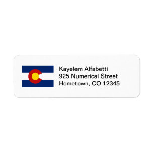 Colorado Flag Return Address Label