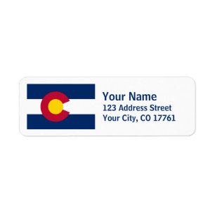 Colorado Flag Return Address Labels