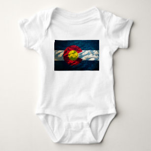Colorado flag Rock Mountains Baby Bodysuit