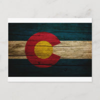 Colorado Flag Rustic Old Wood