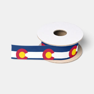 COLORADO FLAG SATIN RIBBON