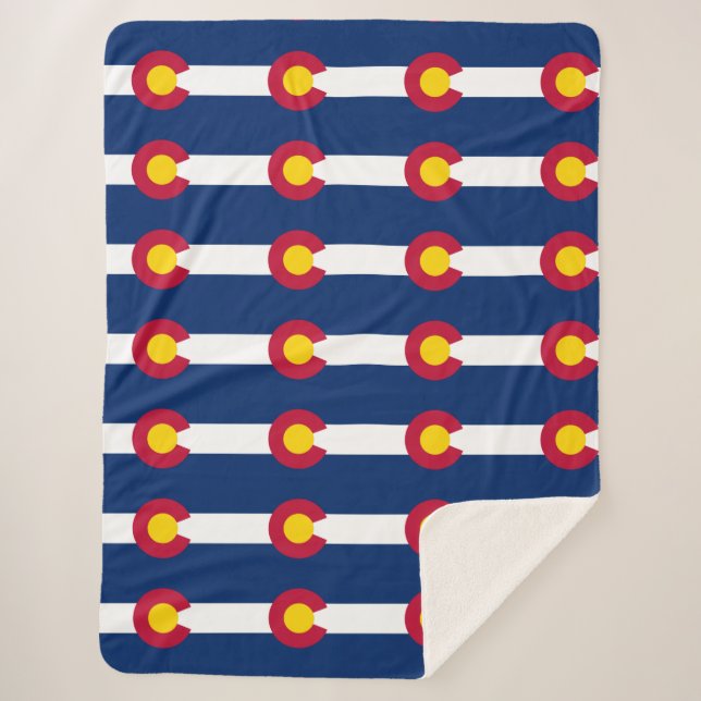 Colorado flag sherpa blanket (Front)