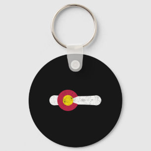 Colorado Flag Snowboard Powder Snow Ski Aspen Snow Key Ring