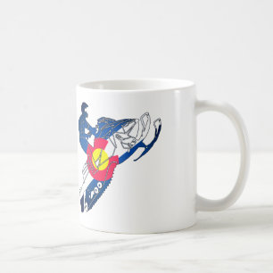 Colorado flag snowmobile coffee mug
