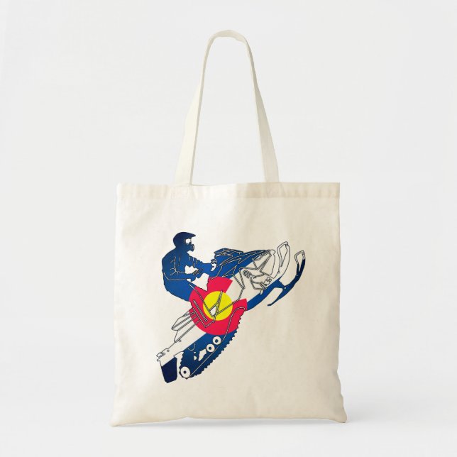 Colorado flag snowmobile tote bag (Front)