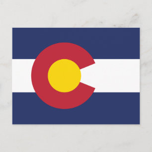 Colorado Flag Souvenir Centennial State Postcard
