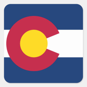 Colorado Flag Square Sticker