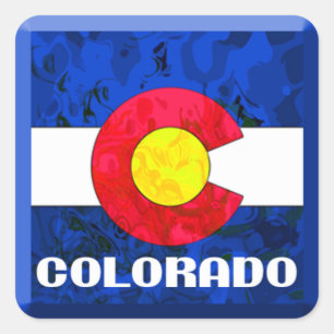 COLORADO FLAG SQUARE STICKER