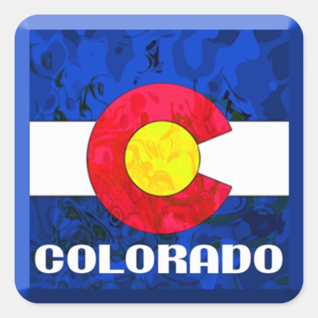 COLORADO FLAG SQUARE STICKER (Front)