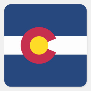 Colorado Flag Square Sticker